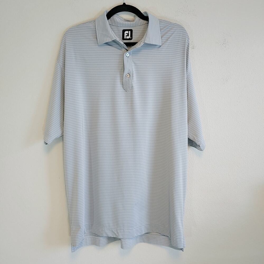 FootJoy Men's Striped Golf Shirt Sz XL Preppy Old Money Classic Sporty Casual